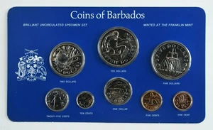 1979 Barbados 8-Coin Brilliant Uncirculated Specimen Set Set KM# MS7 - Picture 1 of 11
