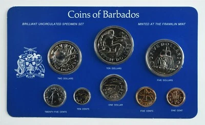 1979 Barbados 8-Coin Brilliant Uncirculated Specimen Set Set KM# MS7 - Image 1 of 4