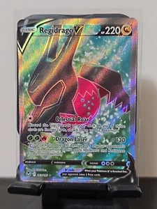 Tarjeta Pokémon Holograma Arte Completo Regidrago V 183/195 SWSH Silver Tempest - Imagen 1 de 6