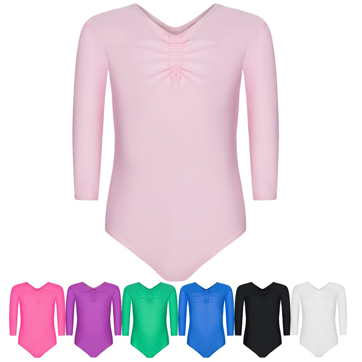 Nyeemya Ballett Body Mädchen - Gymnastik Trikot Mit Rüschen Ärmeln