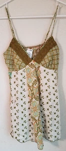 NO BOUDARY Women's Green Graphic Print Summer Camisole Dress Juniors Size S 3/5 - Picture 1 of 6
