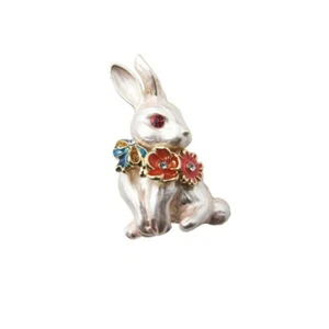 Cute Rabbit Brooch Party Costume Accessories Woman Animal Pin Jewelry Brooches - Picture 1 of 5