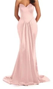 Sexy Soft Satin Sweetheart Unique Mermaid Bridesmaid Dress - Picture 1 of 1