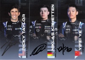 Tarjeta promocional firmada a mano por Krutten, Taylor, Yifei Le Mans Cool Racing 2022 - Imagen 1 de 1