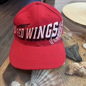Detroit Red Wings Hat Cap Snap Back Sports Specialties Laser Shadow Vintage - Picture 1 of 10