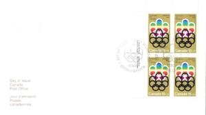 🍁Canada #B3ULpb "OLYMPIC SYMBOLS" Fine Used First Day Cover - Picture 1 of 2