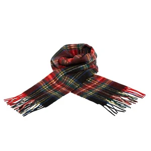 MARCHBRAE Sciarpa Multicolore Tartan Classico 100% Lana di Agnello Blkstew 64" x 10" - Foto 1 di 3