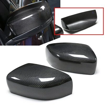 Tapa de cubierta de espejo de fibra de carbono para Maserati Ghibli Quattroporte 2013-16 sedán Foto 1 de 4