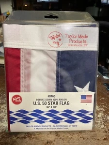 Taylor Made United States 50 Star Deluxe Sewn Nylon Boat Flag 36"X60" 8460 NIP - Picture 1 of 3