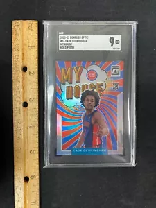 2021-22 Donruss Optic Cade Cunningham #16 RC My House Holo Prizm classificato 9 2524 - Foto 1 di 2