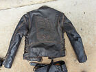 Unik Premium Size 42  Mens Leather Jacket Black Moto Heavy Usa And Chaps Sm