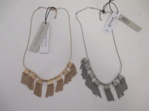 Nordstrom Treasure & Bond Kette Fransen Halskette Neu mit Etikett $ 49,00 Silber Gold 2er Set - Bild 1 von 12