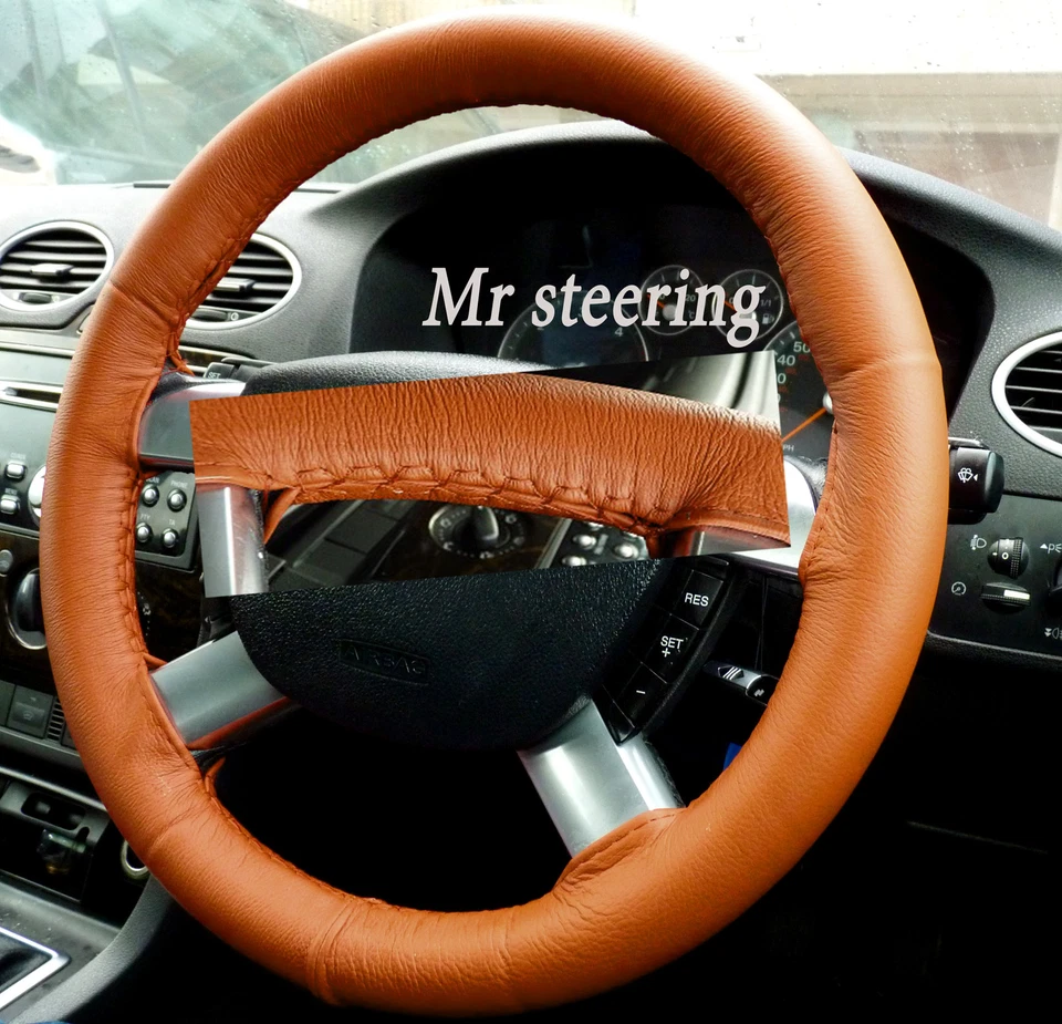 CUBIERTA VOLANTE CUERO TOSTADO NARANJA REAL FORD GALAXY MK3 06-10 Foto 1 de 1