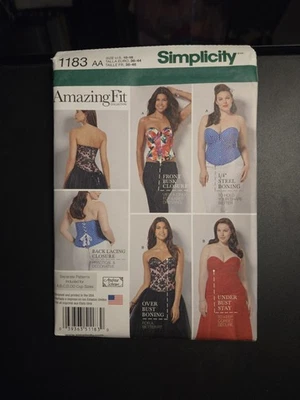 Simplicity Pattern 1183  Misses Corsets with Multiple Cup Sizes  Sizes: 10 - 18 - Image 1 of 3