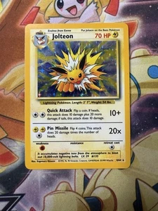 Pokémon TCG Jolteon Jungle 4/64 Holo ⭐️⭐️NO SYMBOL ERROR⭐️⭐️RARE VINTAGE NM - Picture 1 of 5