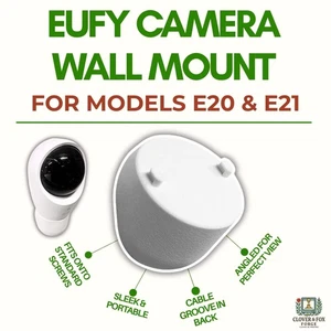Eufy e20 & e21 baby monitor wall mount | angled camera stand | cord slot | aussi - Picture 1 of 7
