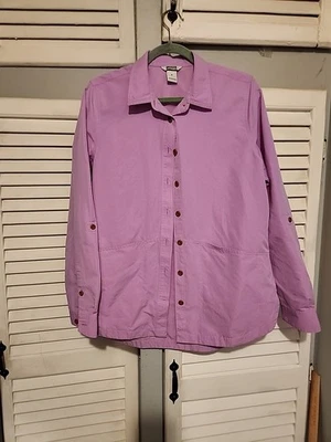 Duluth Trading Co. Women’s GEORGOUS LILAC POLY " SHACKET" SIZE MEDIUM VGUC - Image 1 of 4