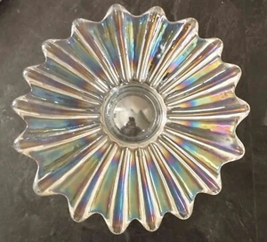 Vintage Federal Glass Celestial Starburst Iridescent Clear Bowl - Picture 1 of 3