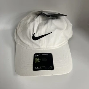 NEW Nike Swoosh Cap Adjustable Strap Boys Hat Size 4-7 White 8A2319-001 - Picture 1 of 3