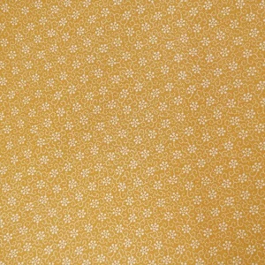 Orange & White Calico Cotton Quilting Fabric 2 yd x 44" Sewing Fabric - Picture 1 of 4