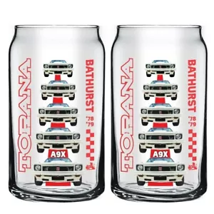 127009 HOLDEN A9X TORANA '78 '79 BATHURST SET OF 2 485ML CAN SHAPED GLASSES - Bild 1 von 1