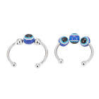 2pcs Men Women Eye Rotating Bead Ring Adjustable Fashionable Anxiety Stress SPG