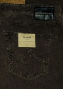 NEW AG Adriano Goldschmied PROTEGE Straight Men's Corduroy Brown Jeans Sz 42x34 - Picture 1 of 10