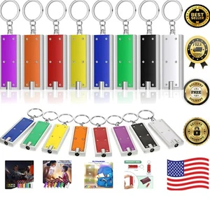 16-Pack Mini LED Keychain Lights Set - Ultra-Bright Assorted Color Flashlights - Picture 1 of 10