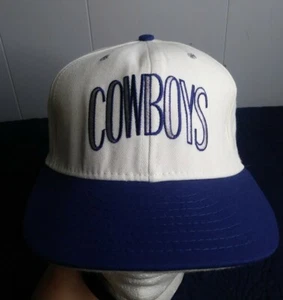 Vintage 90er Annco Double Logo Dallas Cowboys Schriftzug nicht verstellbar Hut Gr. 7 1/4 HERGESTELLT IN DEN USA - Bild 1 von 9