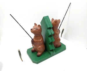 Liberantes de colección árbol con madera de pesca de osos tallada a mano - Imagen 1 de 10