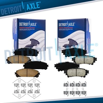 Front Rear Ceramic Brakes Pads For Toyota Highlander Sienna Lexus RX350 RX450h - Image 1 of 4