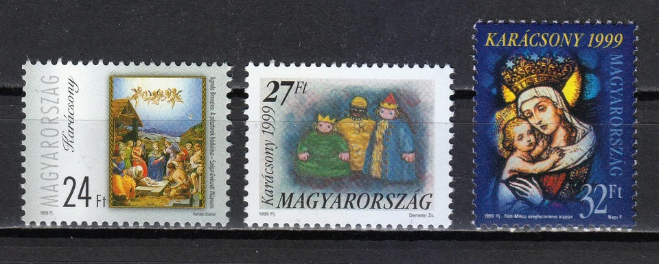 Hungary 1999 MNH Mi 4566-4568 Sc 3676-3678 Bronzino Christmas Paintings ** - Image 1 of 1