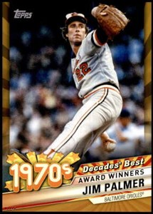 Jim Palmer 2020 Topps Decade's Best Series 2 5x7 Gold #DB-39 7/10 Orioles