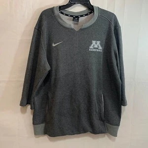 Nike Mens New Minnesota Golden Gophers Basketball Grey Sweatshirt Size Large - Picture 1 of 7