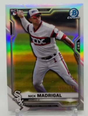 2021 Bowman Chrome NICK MADRIGAL Rookie RC Refractor /499 Chicago White Sox #7 - Image 1 of 4