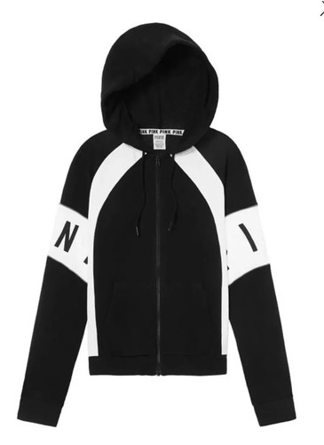 UNDERCOVER Felpa con cappuccio Victoria's Secret ROSA perfetta cerniera intera ~ Taglia: Small