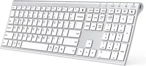 iClever DK03 Bluetooth Keyboard - 2.4G Wireless Keyboard Rechargeable Bluetooth - Picture 1 of 7