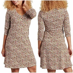 NWT Toad & Co XS Rosalinda Floral Salt Vine Print A-Line 3/4 Sleeve Casual Dress - Picture 1 of 5