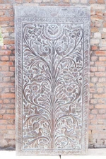 Vintage Door Panel,Barndoor, Hand Carved Wall Art, Beautiful Tree of Life 84x40
