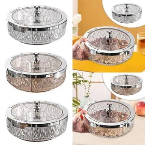 Dried Fruit Plate Divided Serving Tray Multifunctional Rotatable Nuts Tray Nuts - Picture 1 of 16