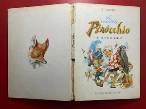 COLLODI - AVVENTURE PINOCCHIO Fabbri Grande Formato 1955 Libro illustrato MARAJA - Foto 1 di 10