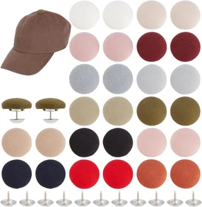 28 Sets 14 Colors Baseball Cap Top Buttons Baseball Cap Hats Buttons Mushroom Sh - Picture 1 of 12
