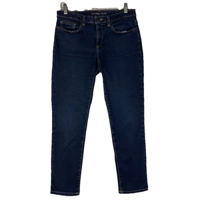 Pantalones de mezclilla vintage Michael Kors para mujer talla 6 Izzy recortados ajustados lavado oscuro elásticos Foto 1 de 4
