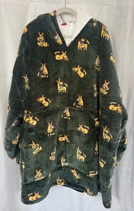 Oodie Oversized Decke Hoodie Sherpa Erwachsene One-Size All Over Hund Print - Bild 1 von 13