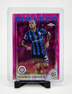 2024 25 Topps Chrome UEFA Federico Dimarco #129 Pink Lava /250 Milano - Picture 1 of 2