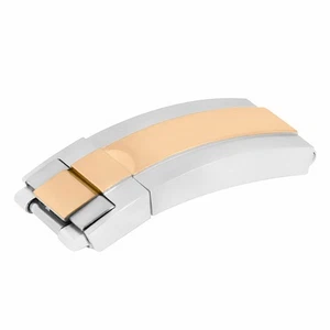 9MM X 9MM GLIDE-LOCK CLASP BUCKLE FOR ROLEX DATEJUST SUBMARINER GMT TWO TONE ROS - Picture 1 of 5