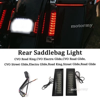 Para Harley Road Glide Ultra FLTRU 2016-2019 Alforja Rojo LED Panel de Relleno Luz Foto 1 de 4