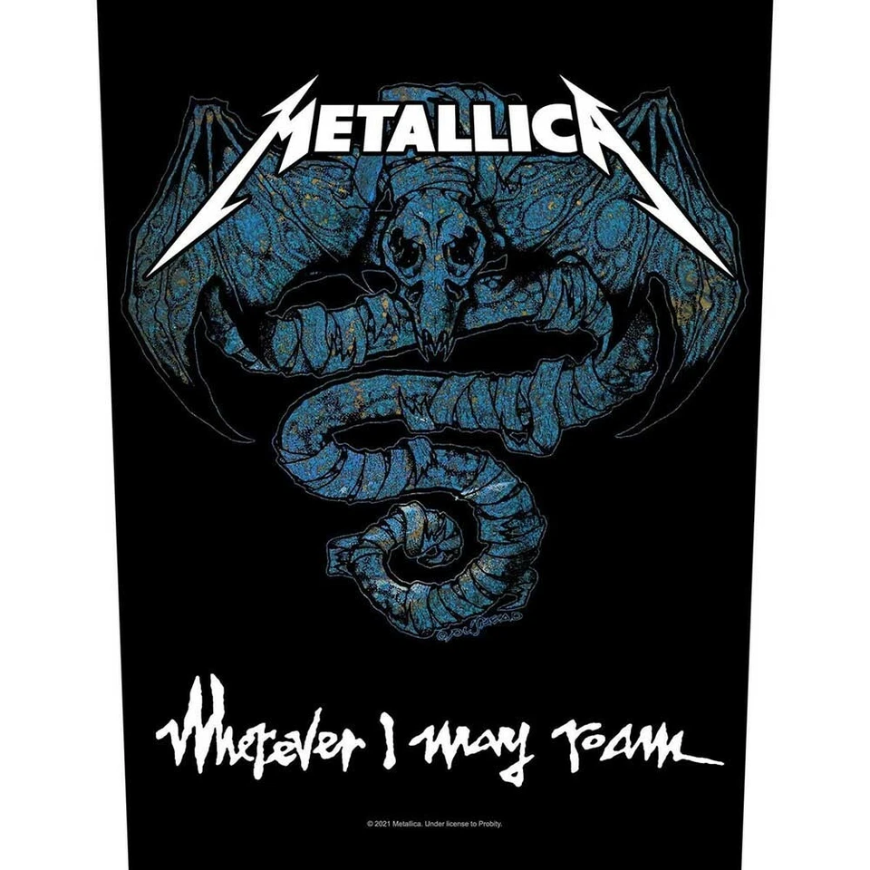 METALLICA BACK PATCH: WHEREVER I MAY ROAM : album Official Licenced Merch gift - Image 1 of 1