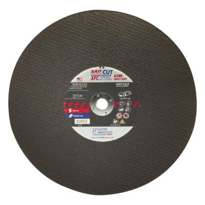 Rodas de corte United Abrasives SAIT 24150 14X1/8X1 XFC serra resistente pacote com 10 - Imagem 1 de 2
