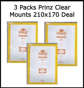 15 Prinz/Scott Stamp CLEAR Mount Archival Quality 210mm x 170mm 3 Packs Deal NEW - Picture 1 of 3